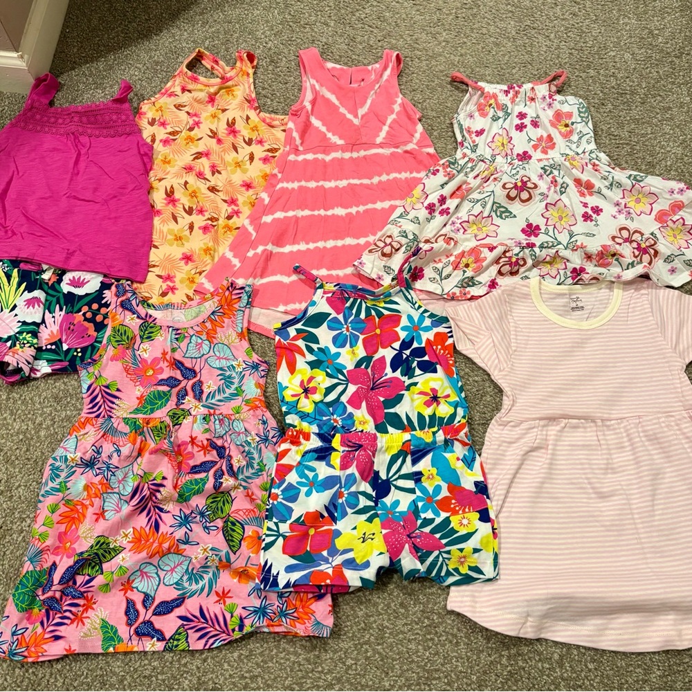 2T Dress& Romper bundle of Carter's, Cat & Jack, Wonder Nation,Touched by Nature